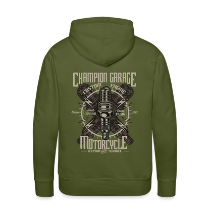 Spark Plug Men’s Premium Hoodie - olive green