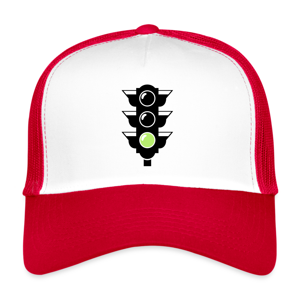 signal Trucker Cap - white/red