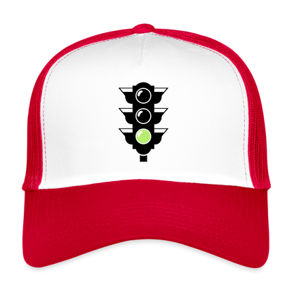 signal Trucker Cap - white/red