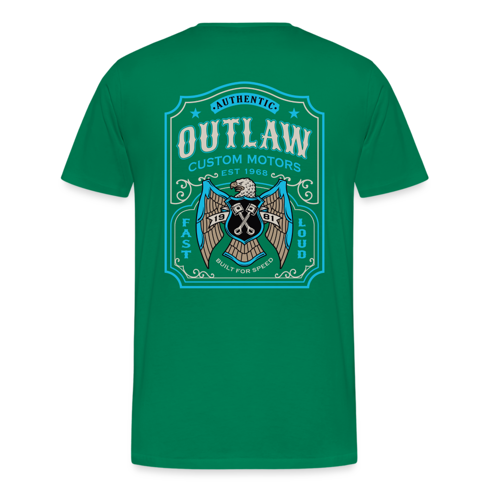 Outlaw Bike mechanic label Men’s Premium T-Shirt - kelly green