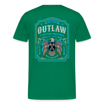 Outlaw Bike mechanic label Men’s Premium T-Shirt - kelly green