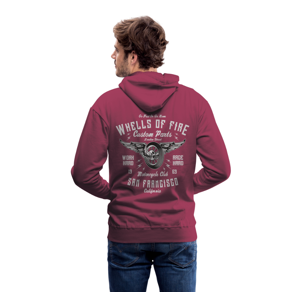 Wheels of fire 01 Men’s Premium Hoodie - bordeaux