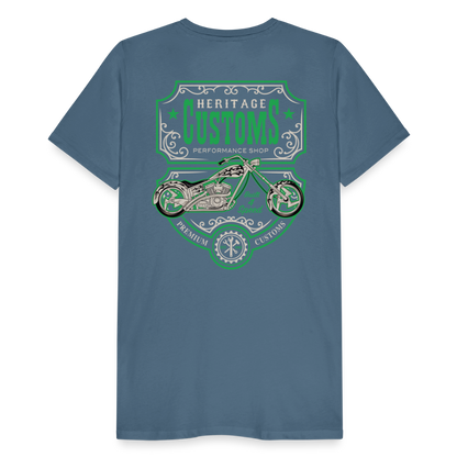 mechanic label Men’s Premium T-Shirt - steel blue