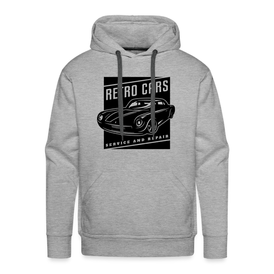 retro car services emblem Men’s Premium Hoodie - heather grey