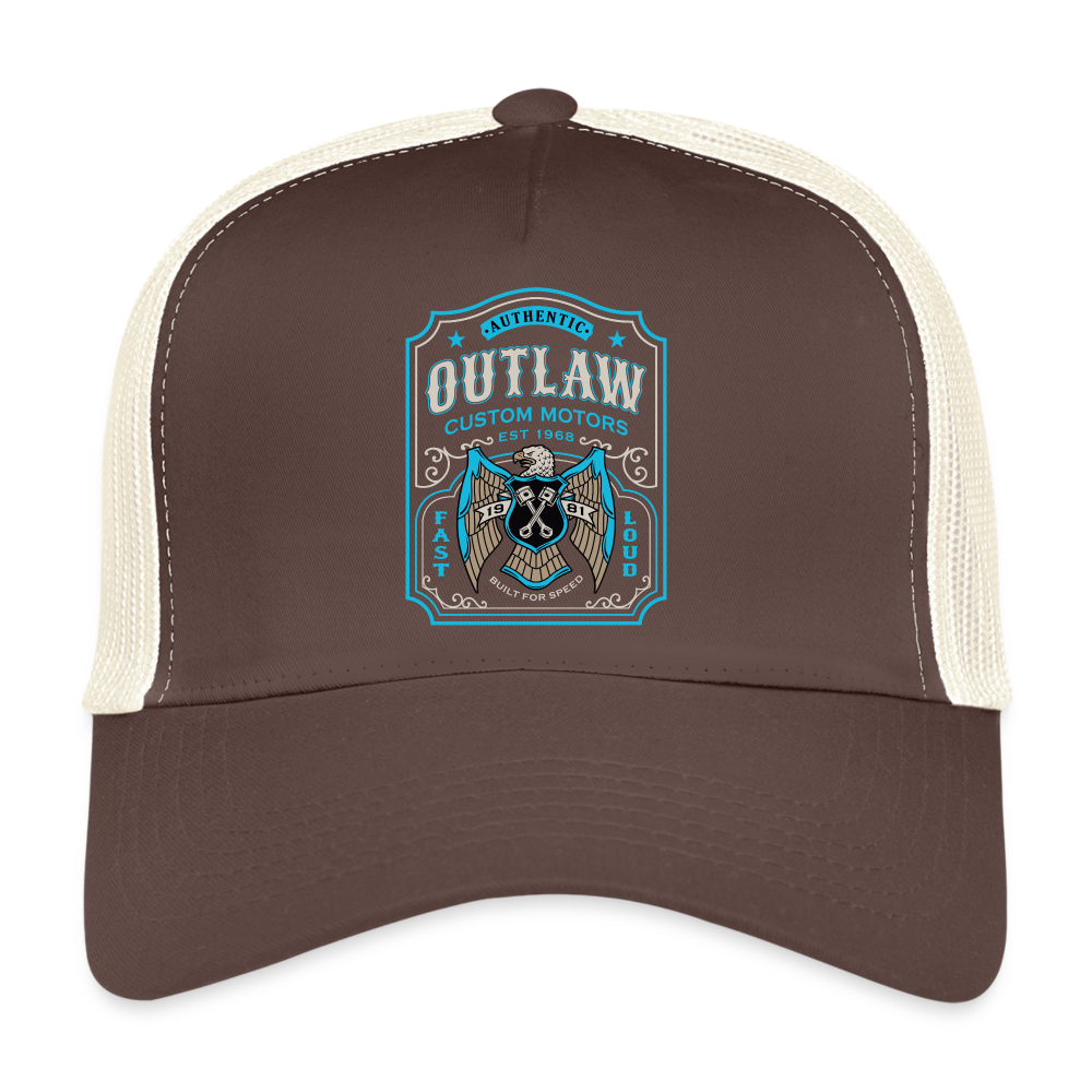 Outlan mechanic Label Trucker Cap - brown/beige