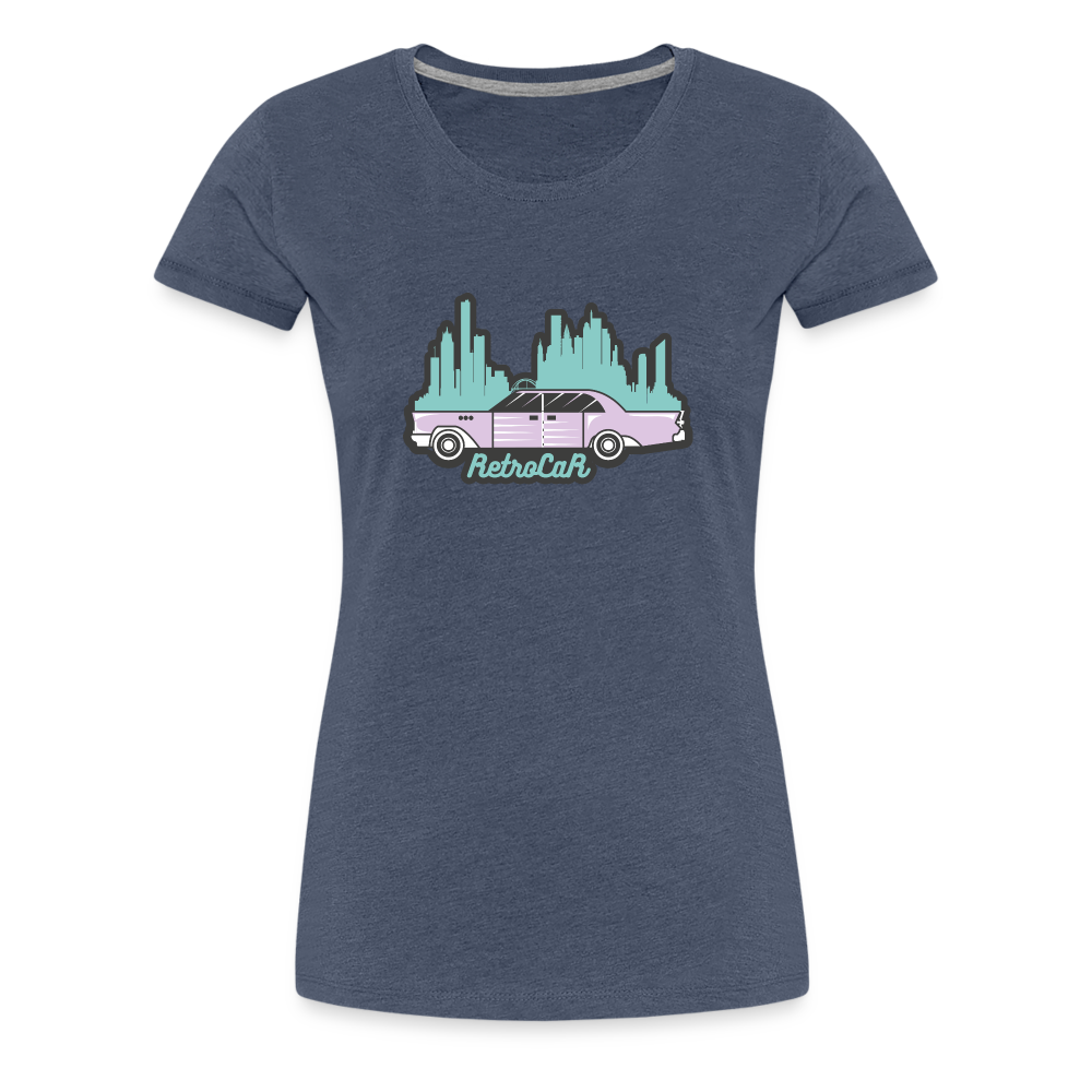 Retro Cars Women’s Premium T-Shirt - heather blue