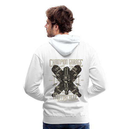 Spark Plug Men’s Premium Hoodie - white