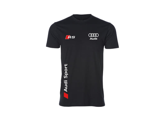 Audi T-Shirt mit halben Ärmeln und Rundhalsausschnitt - XS / Schwarz