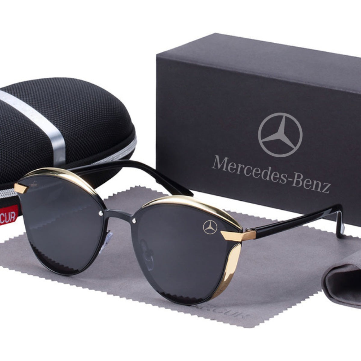 New Mercedes Women’s Polarized Sunglasses - Black