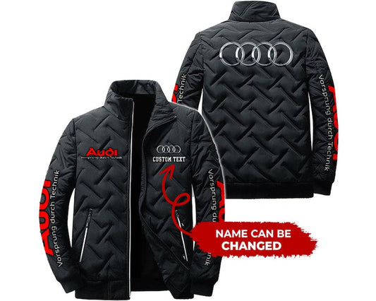 Custom Audi Vintage Lightweight Jacket with Personalized Name and Logo - Jacket A647 - Green / L